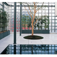 Blocs de verre décoratifs creux à clipser, isolation phonique et thermique pour murs-rideaux commerciaux modernes, cloisons de salle de bain d'hôtel