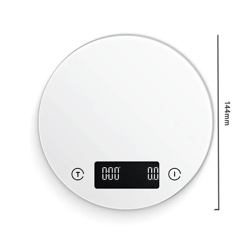 라운드 LCD 2 키로그램 Bascula 파라 카페 0.1 그램 디지털 주방 무게 커피 콩 규모 카페