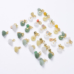 Danf Peace, wealth and Good ฟอร์จูน pendant, Chalcedony, Lotus POD Orchid Bell Bell Bell Trick เครื่องประดับ DIY เครื่องประดับสร้อยข้อมือ - Product Image 4