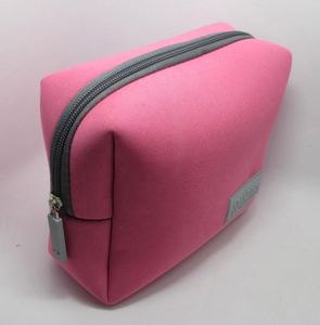 Custom Print Portable Ladies Handbags Neoprene Cosmetic Bags/<b>Cases</b> <b>Makeup</b> Bag Zippered Travel Toiletry Bag for Women with Rubber - Product Image 5