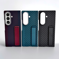 Étui avec béquille en Fiber de carbone pour Samsung Galaxy Z Fold8 Fold 8 Ultra, avec 2 protections d'écran en verre trempé, housse de téléphone Funda