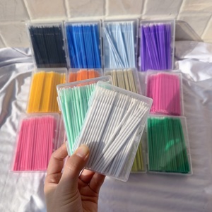 Applicatori Micro di Alta Qualità, 100 Pezzi per Scatola, Mini Spazzole Colorate in Cotone per Trucco e Cura Personale - Product Image 2