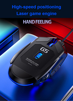 GAZ-M01 Mouse Game Lampu Led, Tetikus Berkabel Usb Universal Laptop Pc Universal Bernapas RGB 7 Warna Terbaru 2022