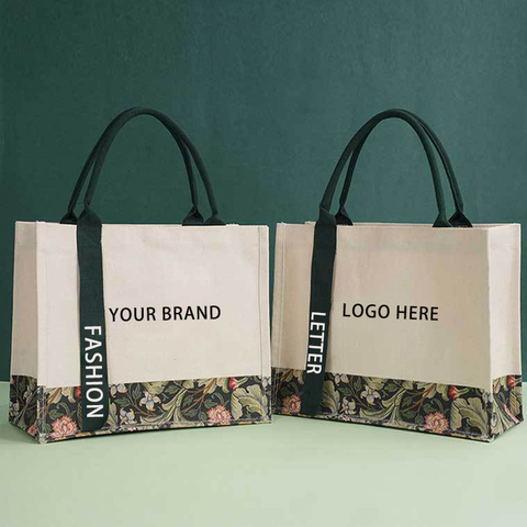 16oz Custom Cotton Canvas Tote Bag - Eco-Friendly, Heavy-Duty, Large ...