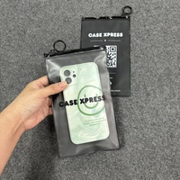 Kemasan Kantong Zipper PVC Kecil Berkualitas Tinggi dengan Cetak Kustom, Bagian Depan Buram dan Belakang Hitam Matte untuk Casing Ponsel, Perhiasan Rambut