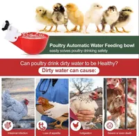 Abreuvoirs automatiques anti-fuite pour poulets avec embout de perçage, accessoires d'abreuvement pour volailles à remplissage automatique pour petits animaux et utilisation en poulailler