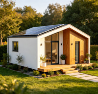 Nouvelle conception moderne de maison mobile préfabriquée de luxe, cabine Apple, capsule spatiale, mini-maison préfabriquée modulaire pour bureau de jardin
