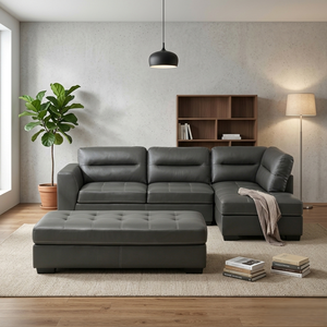 Sofá Seccional en Forma de L Extensible de Lujo Moderno, Sofá de Tela con Otomana de Almacenamiento, Muebles Modulares para Sala de Estar - Product Image 6