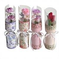 Papier d'emballage floral transparent pour bouquet à tige unique, motif floral estival, fournitures d'emballage floral