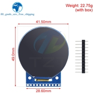 Layar LCD TFT Bulat 1,53 Inci 360x360 Antarmuka QSPI ST77916 Layar Warna untuk Smart Watch DIY
