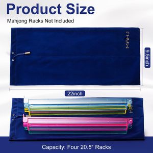Bolsa de terciopelo rosa con cordón para estantes de mahjong, bolsa protectora de almacenamiento para empujadores de mahjong largos con capacidad de 1 kg, envío rápido en stock - Product Image 2