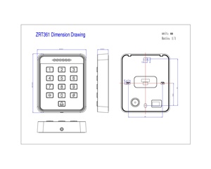Zrt361e đơn giản RFID 125Khz ABS Bàn Phím Độc đọc cho một cửa duy nhất kiểm soát truy cập an ninh - Product Image 4