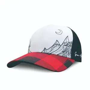 קיאנגזון שטר מעוקל מראש 5 פאנל רקמה מותאמת אישית כובע משאית זמש כובע בייסבול מסגרת רשת