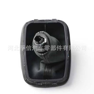 Pommeau de levier de vitesse pour Skoda Octavia A7 MK3 2014-2017, 5 vitesses, en cuir, noir brillant mat - Product Image 3