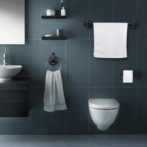 Supports d'étagère industriels en fonte 19 x 6,5 cm, vintage noir, pour montage mural, étagère flottante pour salle de bain, rangement rustique à domicile - Product Image 4