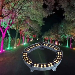 Lampes de jardin étanches IP65 RGB avec télécommande sans fil pour palmier avec <span class=keywords><strong>lumière</strong></span> LED pour éclairage décoratif extérieur - Product Image 1