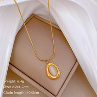 Collier pendentif en corde en acier titane plaqué or 18 carats, personnalisé et vintage, pour femmes, vente en gros, usine, commerce extérieur, ZiYo