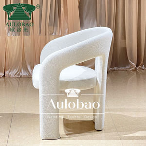 Muebles de Comedor Modernos, Silla de Comedor Nórdica Tapizada en Terciopelo Blanco - Product Image 3
