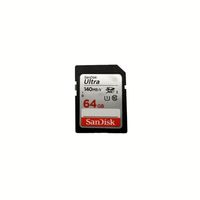 Kartu Memori SD SanDisk Ultra High Speed Asli 128GB 32GB 64GB 140MB/s Kartu Memori Kamera 4K C10 untuk Kamera IP Navigasi