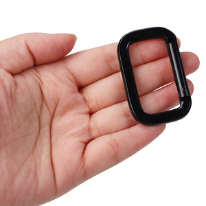 Mosquetón de Aleación de Aluminio de 50mm de Alta Calidad al por Mayor, Personalizado, Negro, Rectangular, para Llavero, Bolsa Táctica, Industria Pesada - Product Image 1