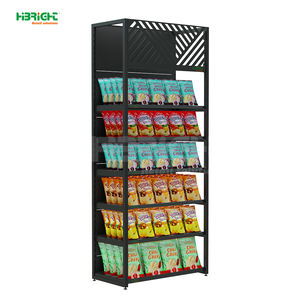 Highbright Estantería de supermercado de metal de doble columna rombal que ahorra espacio con diseño multicapa - Product Image 4