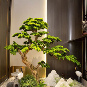 Planta artificial de plástico de pino, árbol artificial de estilo japonés, bonsái, decoración para el hogar y la Oficina, gran oferta - Product Image 4