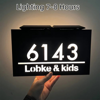 Lampes solaires IP65 pour plaque de porte, numéros de maison, éclairage extérieur pour jardin et entrée, panneau lumineux pour adresse