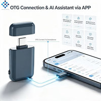 Enregistreur audio numérique C32 Type-C avec activation vocale, transcription et traduction IA, connexion OTG, en plastique, WAV, 8-256 Go