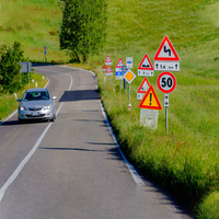 Signalisation routière triangulaire de qualité diamant EGP HIP, signalisation d'urgence, réfléchissante inégale, signalisation de construction routière, signalisation de sécurité routière, autocollant