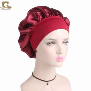 Gorro de lujo de alta calidad para mujer, cómodo, talla única, para dormir de noche, gorro para la pérdida de cabello, gorro de banda ancha para mujer, gorro para manchas, - Product Image 2