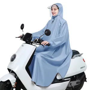 Oxford sleeved poncho long one-piece single fashion raincoat electric bike electric bike motorcycle raincoat