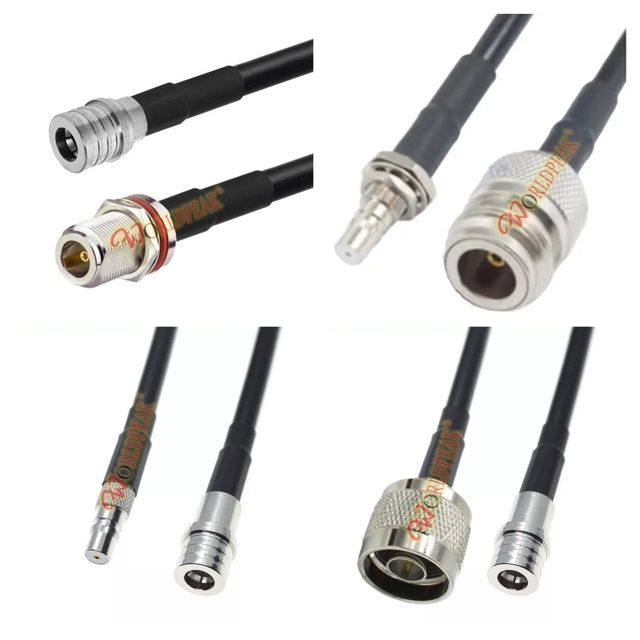 N Female to QMA Male Low Loss Cable Custom Length Using LMR-195 LMR240 UF RG223 RG58 Coax for RF Microwave Millimeter Wave