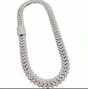 Minimal 925 Sterling Silver Cuban Link Bracelet Lab Grown Diamond Elegant Shine Jewelry Style - Product Image 1