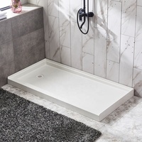 Receveur de douche en surface solide pour salle de bain, bac de douche SMC avec drain
