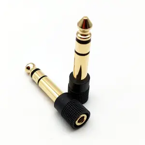 GlobalCrown-conector de Audio o altavoz para guitarra, Conector de 6,35mm macho a 3,5mm hembra, 6,35