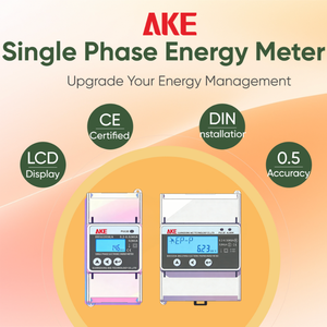 AKE DDSU2038/A 단상 스마트 선불 전력 계량기 RS485 Modbus-RTU/DL/T645-2007 원격 온/오프 클래스 0.5 정확도 80A - Product Image 2