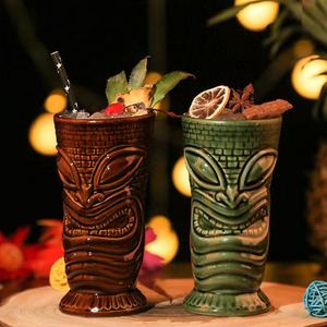 Vaso Tiki Estilo Hawaiano Vintage Ghostface Creativo Resistente a Altas Temperaturas para Cócteles, Vaso Personalizado para Barman - Product Image 3