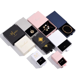 Custom Pink Sliding Drawer Jewelry Gift <b>Box</b> with Handle Luxury Paper Packaging for Necklaces <b>Earrings</b> - Product Image 2