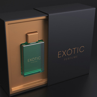 Boîte cadeau en carton rigide noir de luxe avec logo personnalisé pour cosmétiques et parfums