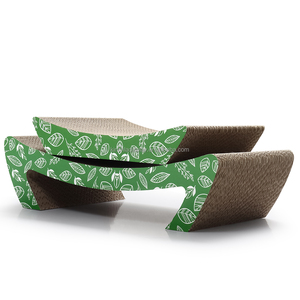 Griffoir à chat à double <span class=keywords><strong>action</strong></span> Tapis à gratter en carton pour chats d'intérieur avec griffoir à chat de luxe - Product Image 1