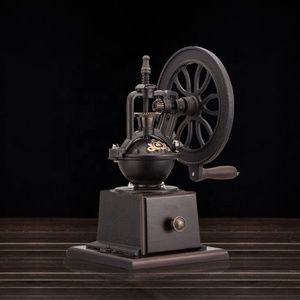 Moulin à café manuel en fonte, grande taille, classique, en bois, pour café en grains, vente en gros - Product Image 4