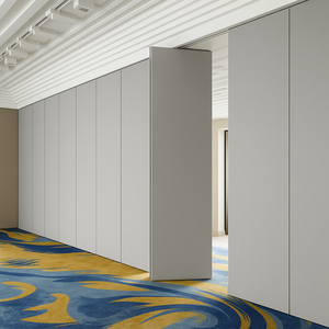 Modernes bewegliches Falt design Holz trennwand für Restaurant Hotel School Benutzer definierte MDF-Paneele verstellbar flexibel - Product Image 1
