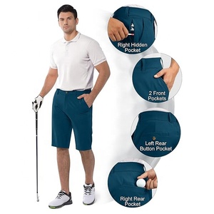 Pantalones cortos <span class=keywords><strong>Gower</strong></span> para hombre de alta calidad, informales, de secado rápido, transpirables, con logotipo personalizado, servicio OEM, elástico de LICRA de poliéster en blanco - Product Image 6