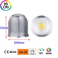Benory 24V 8W Led Spotlight Aluminium Cri95 MR16 Module Plafonnier 2000-6000K Réglable GVS KNX PWM DMX Loxone RGBWW CW Spots