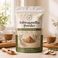 Poudre d'Ashwagandha en Gros d'Usine, Extrait de Racine d'Ashwagandha OEM, Poudre de Withanolides 100g pour une Relaxation Profonde