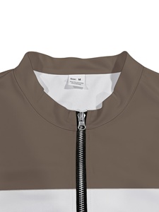 Conjunto Deportivo Casual a Rayas Blancas y <span class=keywords><strong>Caqui</strong></span> para Hombre |   Camiseta de Manga Larga con Cuello Redondo y Media Cremallera a la Moda y Cómoda de Corte Holgado - Product Image 6