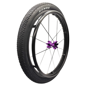 Aksesoris Roda Belakang Kursi Roda 24* 1.95/1.75 Inci, Hub Aluminium Alloy Ungu, Velg Dua Lapis, Ban Segala Medan, Roda Luar Ruangan - Product Image 5