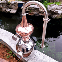 Alambic en cuivre pour distillation d'alcool, équipement de distillerie de whisky, chauffage direct, distillateur de laboratoire en acier inoxydable