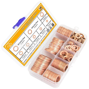 Copper Metric Sealing Flat Washers Assortment Kit 150pcs M20 M18 M16 M14 M12 M10 M8 M6 - Product Image 2