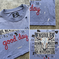 T-shirt à manches longues pour homme, personnalisé ODM/OEM, luxe, hip-hop, 100% coton, 320g, impression par transfert de sublimation, motif dessiné à la main